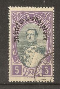 Albania 1928 5fr 20G SG258 Fine Used Cat£21