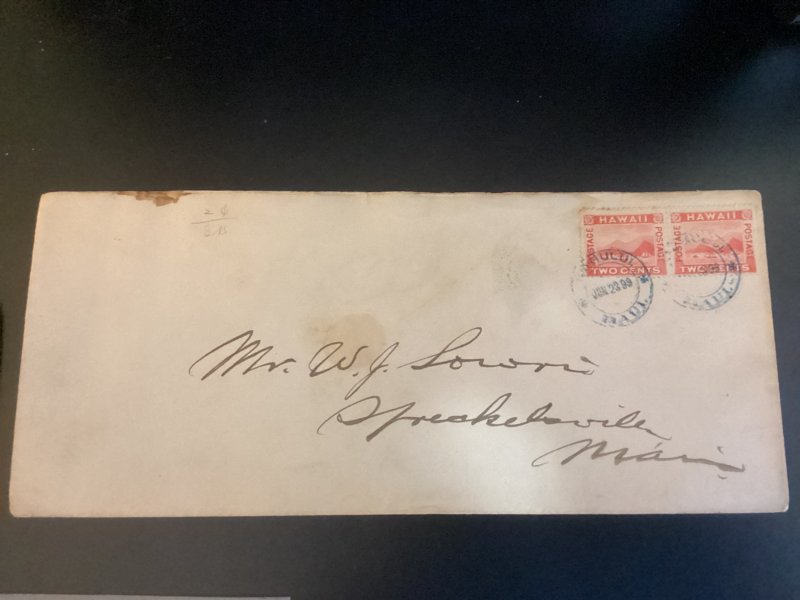 6/23/1899 Hawaii Honolulu pair #81 cover A. Baldwin Lowrie Spreckelsville Maui