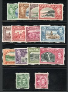 TRINIDAD & TOBAGO 1938/44 GEO VI DEFINITIVES COMPLETE SET SCOTT #50/61 MINT NH