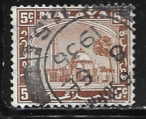 Malaya Selangor 48: 5c Mosque and Palace in Klang, used, F-VF