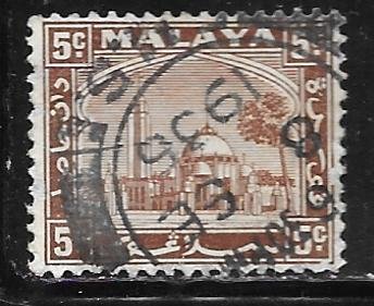 Malaya Selangor 48: 5c Mosque and Palace in Klang, used, F-VF