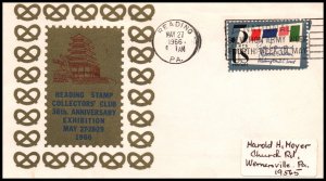 US 36th Anniversary Reading Stamp Collectors Club Exhibition 1966 Cover