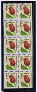 United States Sc 2520a 1991 F Flower stamp booklet pane mint NH