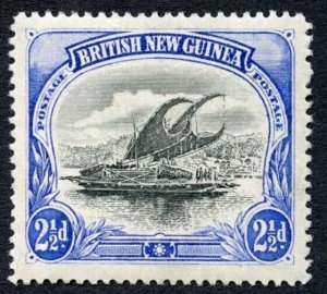 Papua New Guinea SG4 2 1/2d Black and Ultramarine Wmk Rosettes P14 M/M