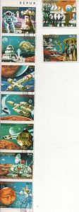 Thematic Stamps Space - PARAGUAY 1978 FUTURISTIC SPACE 9v used