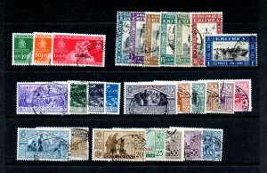 Eritrea #116\\147 (E926) issues O/P on Italy 1930-1931 Used, F-VF, CV$332.00