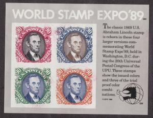 U.S. # 2433, World Stamp Expo, Sheet, Used, Half Cat