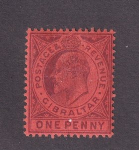 Gibraltar Scott # 40 F-VF OG lightly hinged nice color scv $ 38 ! see pic !