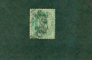 PATIALA INDIAN STATE O27 USED BIN $0.50