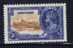 Gold Coast 109 Hinged 1935 KGV Silver Jubilee 