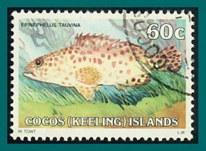 Cocos 1980 Fish 4, 60c used #48,SG45a