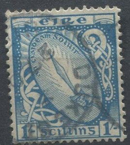 Ireland Sc#117 Used, 1s turq bl, Symbols 1940-68 (1940)