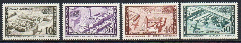 French Morocco: 1954 Air set (4) SG 429-32 mint