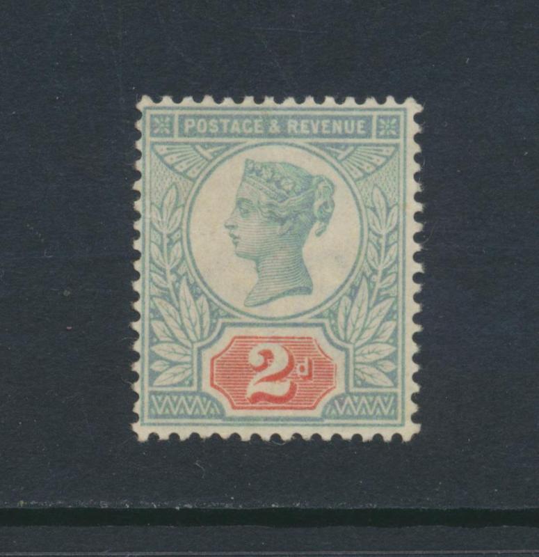 GB 1887-92 SG#199, 2d GREEN & SCARLET, VF MLH (SEE BELOW)