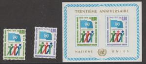 SCOTT#  50-51  singles  52  SOU SHEET    MNH   UN  GENEVA   1975