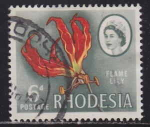 Rhodesia 227 Flame Lily 1966
