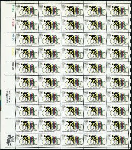 1460 Var, MNH 6¢ Sheet With Cylinder Flaw Broken Circle Error * Stuart Katz