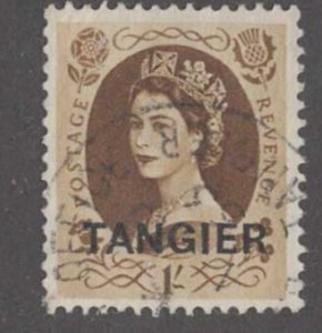 Great Britain-Tangier  # 573  1sh  Elizabeth II   1953  (1) VF Used