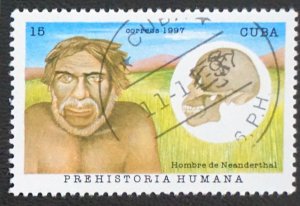 CUBA Sc# 3880  PREHISTORIC MAN  15c 1997  used / cto