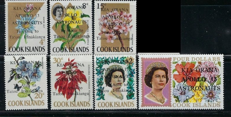 Cook Is 277-83 MNH 1970 Overprints