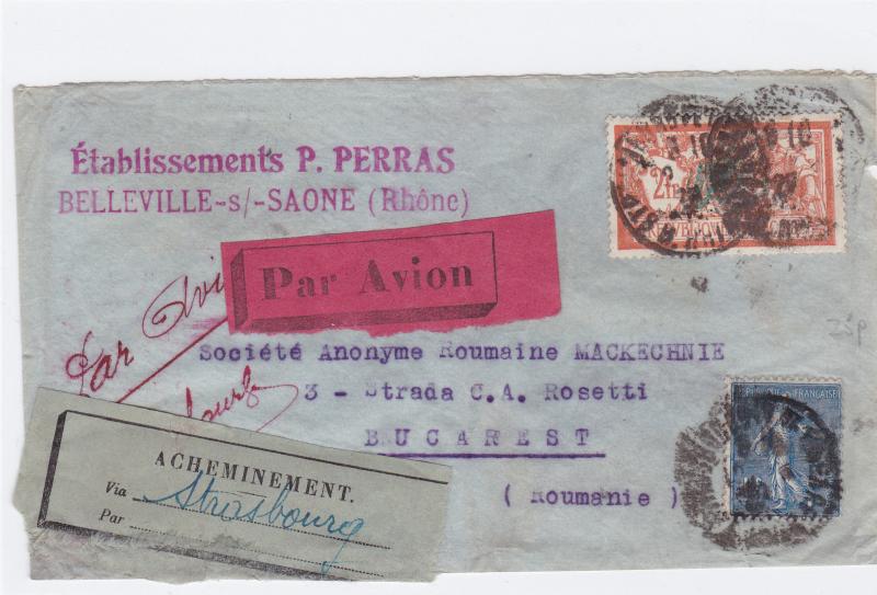 france acheminement label air stamps cover  ref r14487