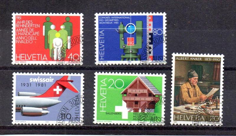 Switzerland 694-698 used