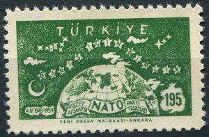 Turkey Sc#1437 MNH, 195k grn, NATO, 10th Anniversary (1959)
