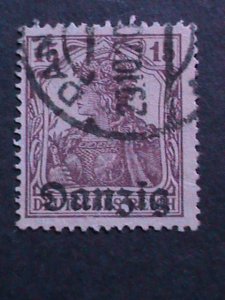 ​DAMZIG 1920-SC#3-OVER PRINT USED-VF-103 YEARS OLD WE SHIP TO WORLD WIDE