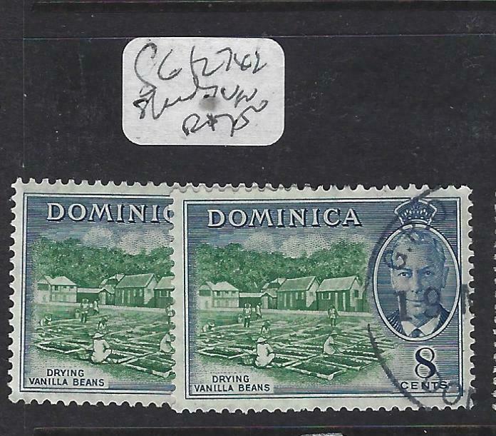 DOMINICA (PP1903B)  KGVI  8C    SG 127 X 2 SHADES     VFU