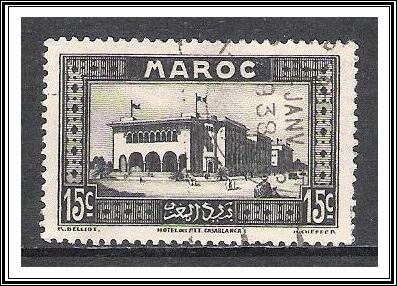 French Morocco #129 Post Office Used