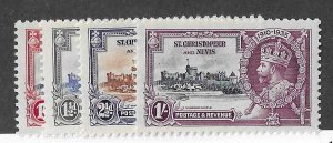 St Christopher and Nevis Sc #72-75 Silver Jubilee set of 4 LH VF