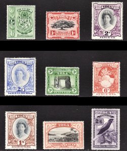 Tonga Scott 73-81 complete set F to VF mint OG H, HR or HHR. FREE...