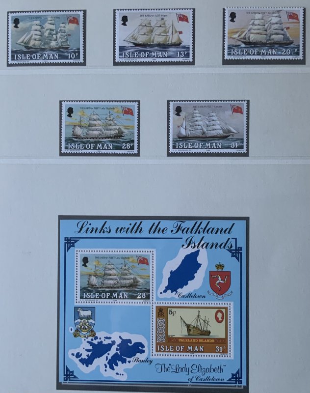 ISLE OF MAN 1984 LINKS WITH FALKLAND ISLANDS SG259/264  MNH ..SEE SCAN