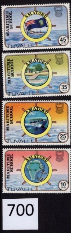 (0693) + (0700) Tuvalu, #122-24 Rowland Hill, Maritime School MNH
