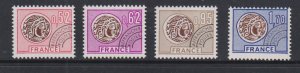 France  #1487-1490   MNH 1976   Gallic coin precancelled