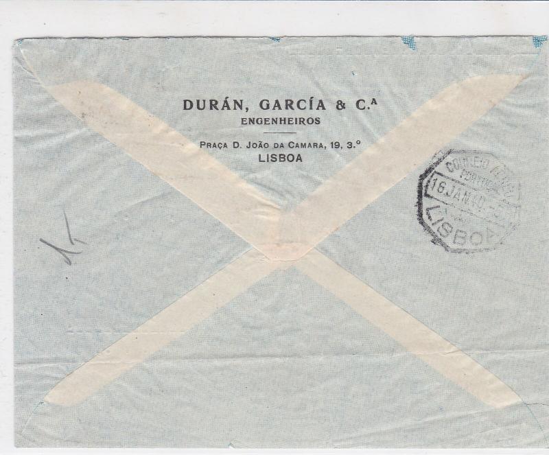 portugal 1940s air mail stamps cover ref 19391
