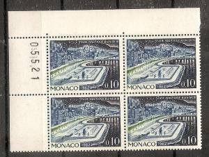 Monaco  505 MNH 1962 Aquatic Stadium P# Block