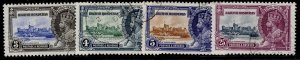 BRITISH HONDURAS GV SG143-146, 1935 SILVER JUBILEE set, FINE USED. Cat £24.