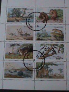 NAGALAND-1972-PROMOTION-PROTECTING ANIMALS CTO -SHEET VF FANCY POSTAL CANCEL