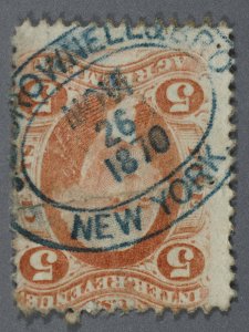 United States #R23c Used Blue Cancel Dated NOV 26 1870 New York