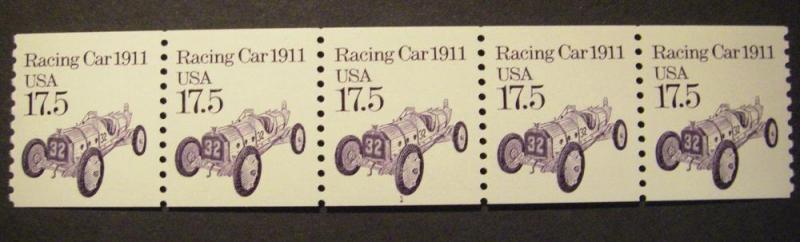 Scott 2262, 17.5 cent Racing Car, PNC5 #1, MNH Transportation Coil Beauty