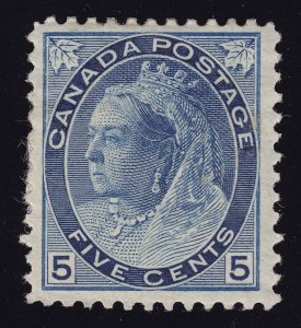 Canada Scott 79 Mint OG gum dist 1899  5c Blue Lot AB6011 bhmstamps