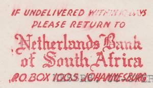 Meter cover South Africa 1950 Netherlands Bank of South Africa