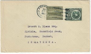 Guatemala 1927 Pochuta cancel on cover to England