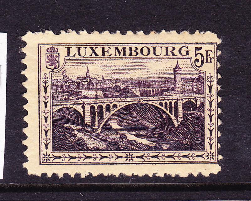 LUXEMBOURG  1921-34  5fr  VIOLET  MLH   Sc 130