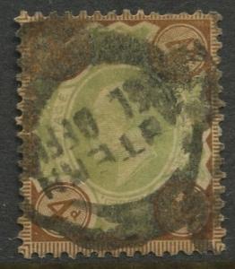 Great Britain -Scott 133- KEVII -Definitive Issue-1902 -Used- Single 4d Stamp