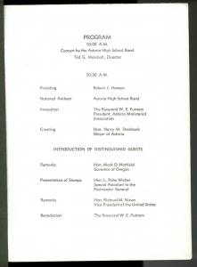 1124 OREGN STATEHOOD FIRST DAY CEREMONY PROGRAM MELLONE cats $20