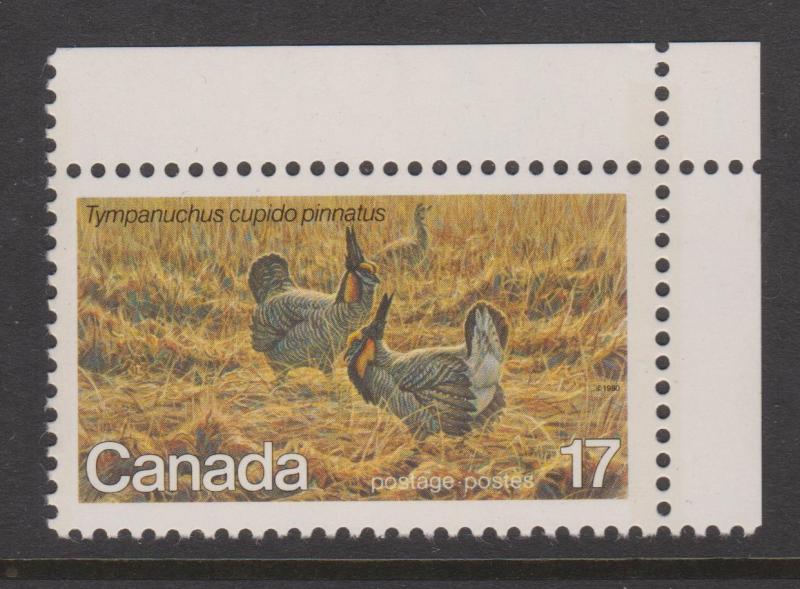 Canada 1980 17c Prairie Chicken Sc# 854 MNH Corner Single