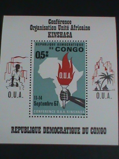 ​CONGO STAMP:1967 CONFERENCE O.U.A. KINSHASA MNH S/S SHEET WITH ORIGINAL GUM