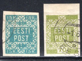 Estonia  #2,4    Used   VF   CV $2.80   .....   1890068